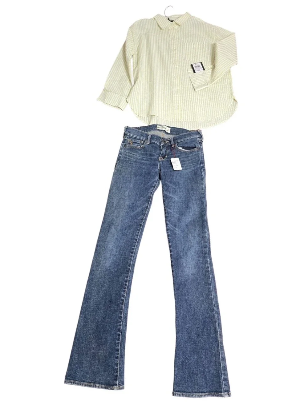 Girl's art class Blouse And Abercrombie Blue Flare Jeanl